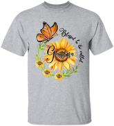 Lofaris Sunflower Butterfly Blessed Be Called Grandma T - Shirt